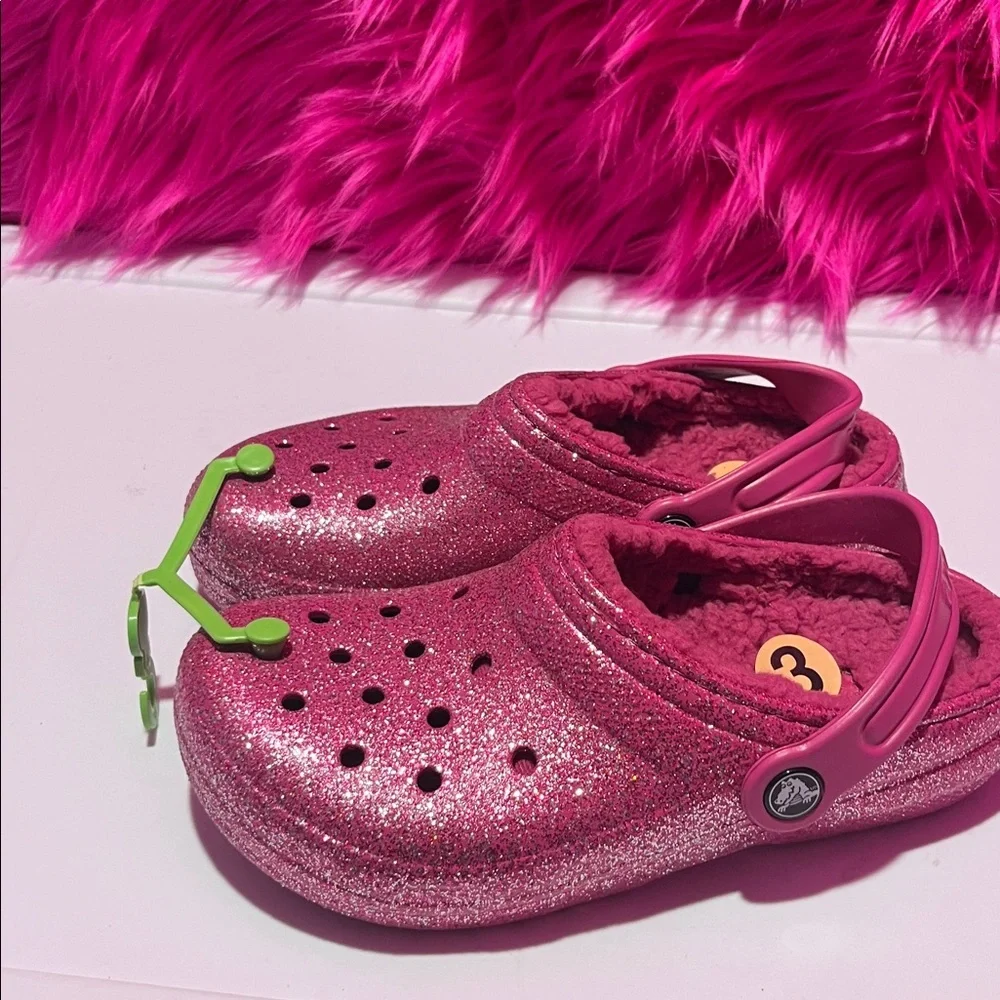 NWT Sparkly Pink Kids Clogs